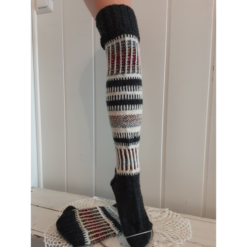 Pitkävartiset villasukat, 3366, koko 39-40