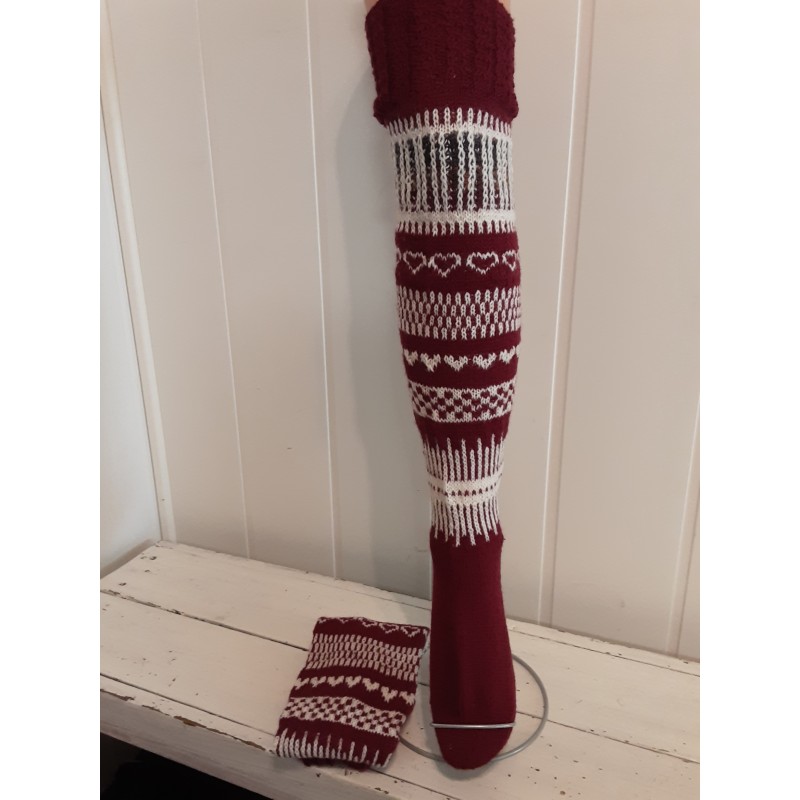 Pitkävartiset villasukat 3412, koko 38-39