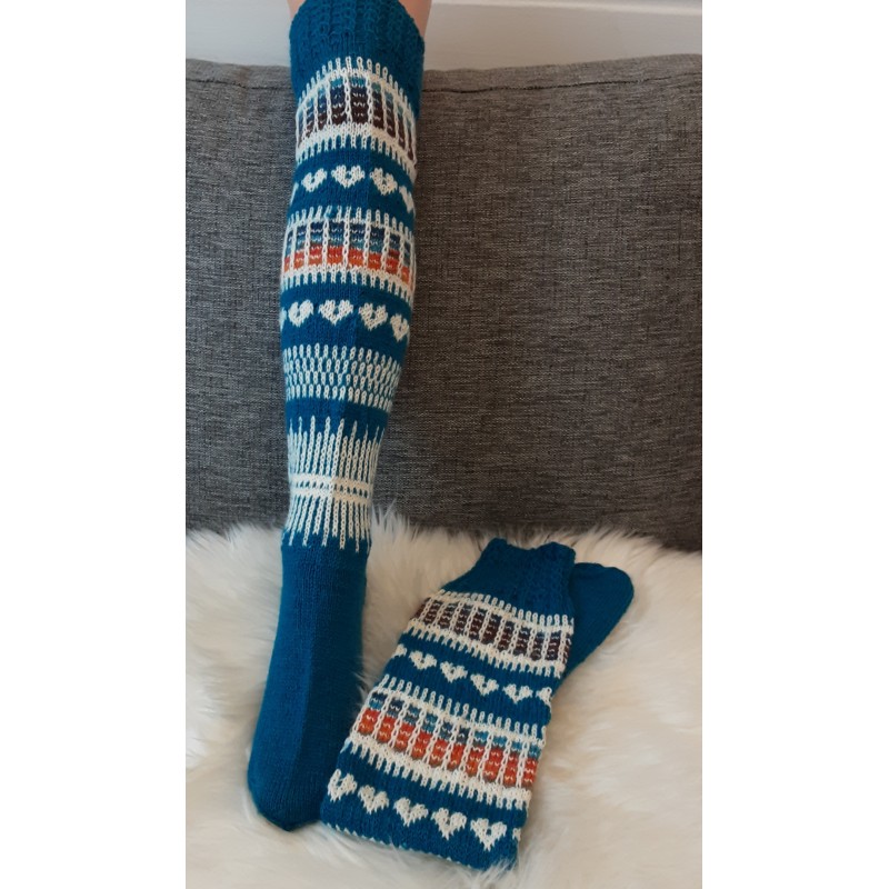 Pitkävartiset villasukat 3472, koko 37-38