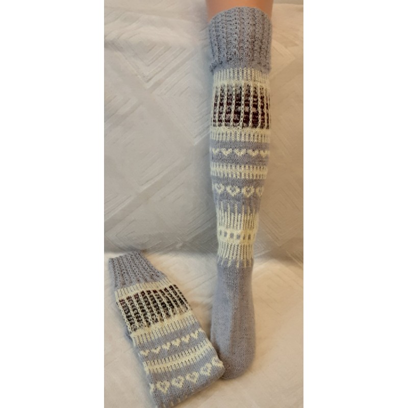 Pitkävartiset villasukat, 3214, koko 38-39